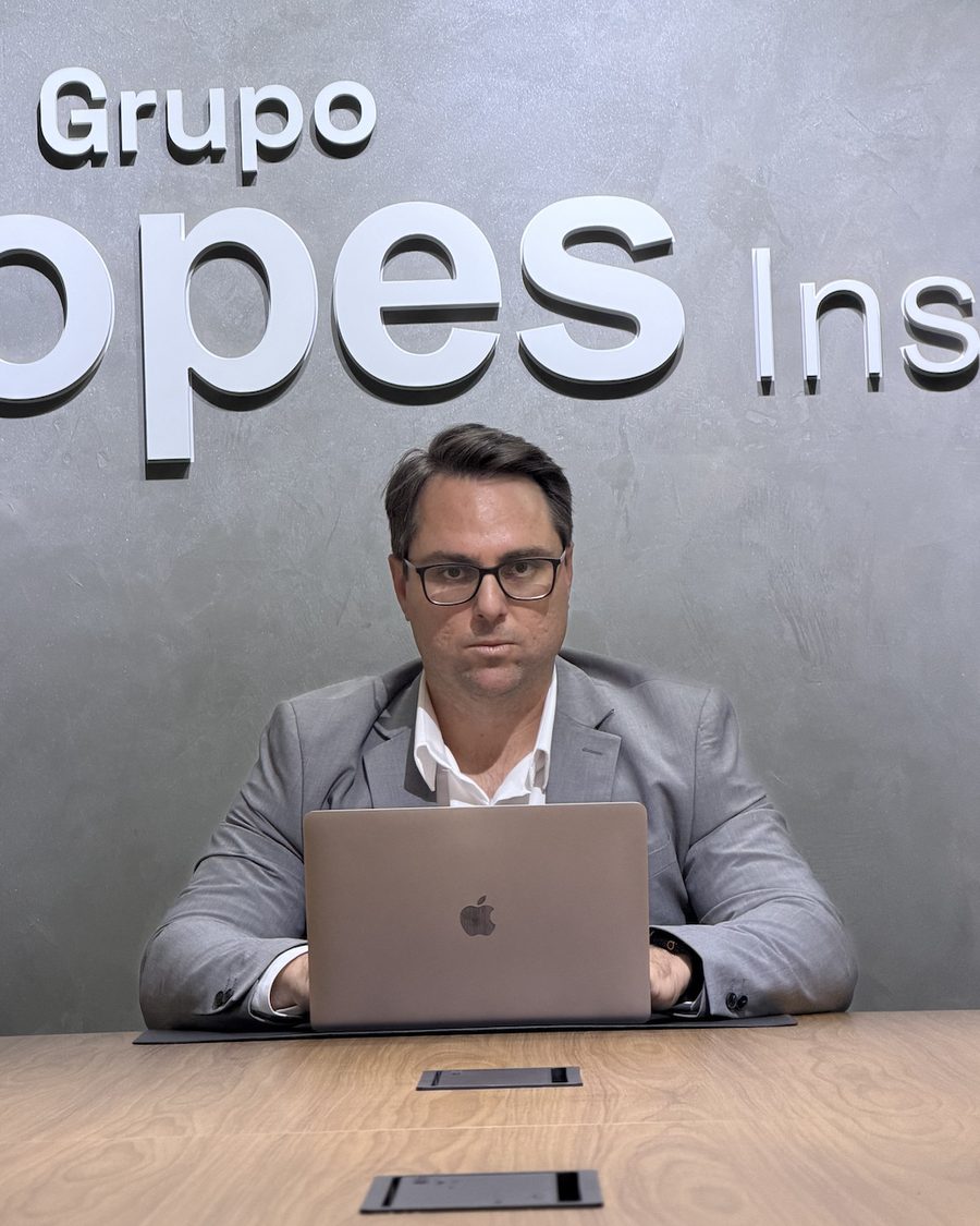 Filipe Lopes, CEO do Lopes Instituto, no escritório da empresa
